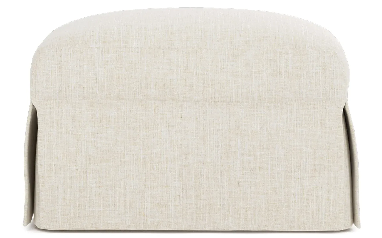 Madeline Slipcovered Ottoman - Vanilla