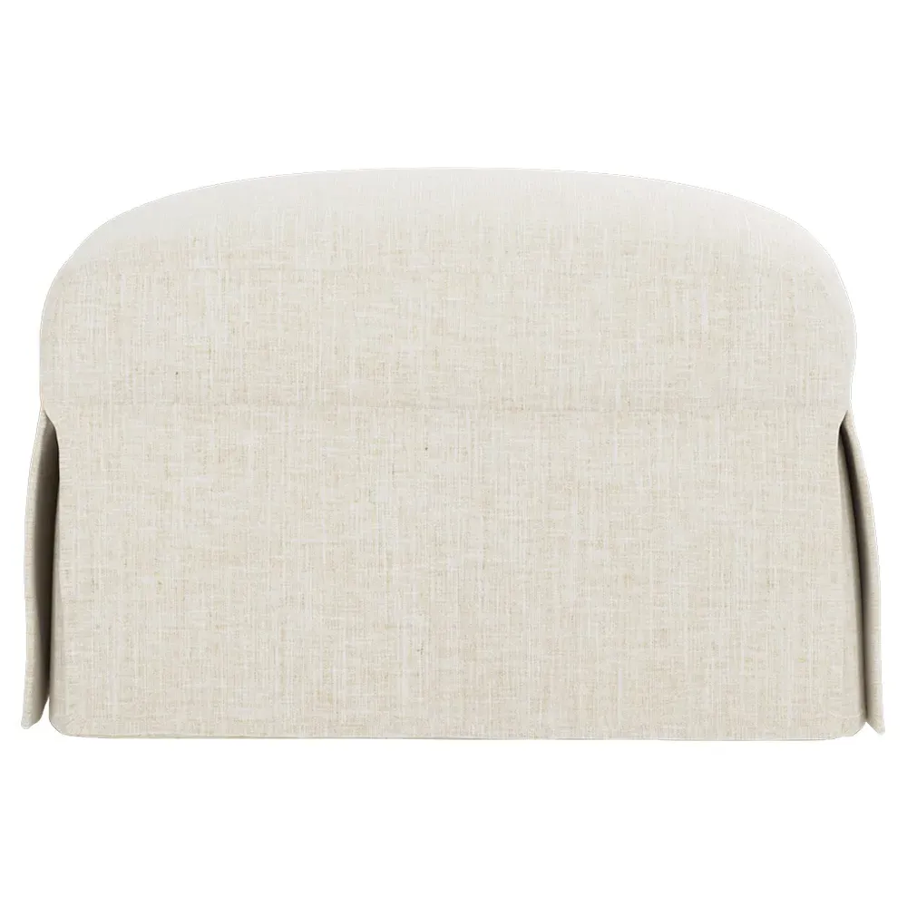 Madeline Slipcovered Ottoman - Vanilla