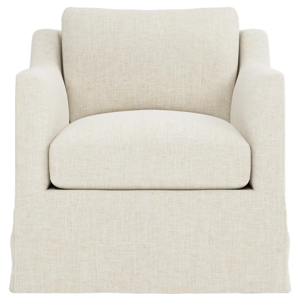 Madeline Slipcovered Swivel Chair - Vanilla