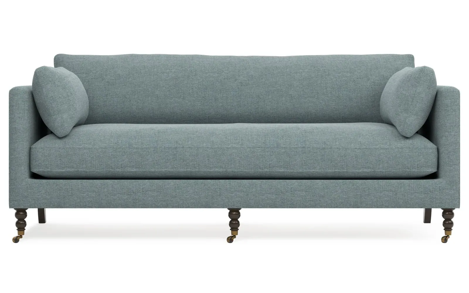 Madeline Sofa - Heathered Teal, Velvet