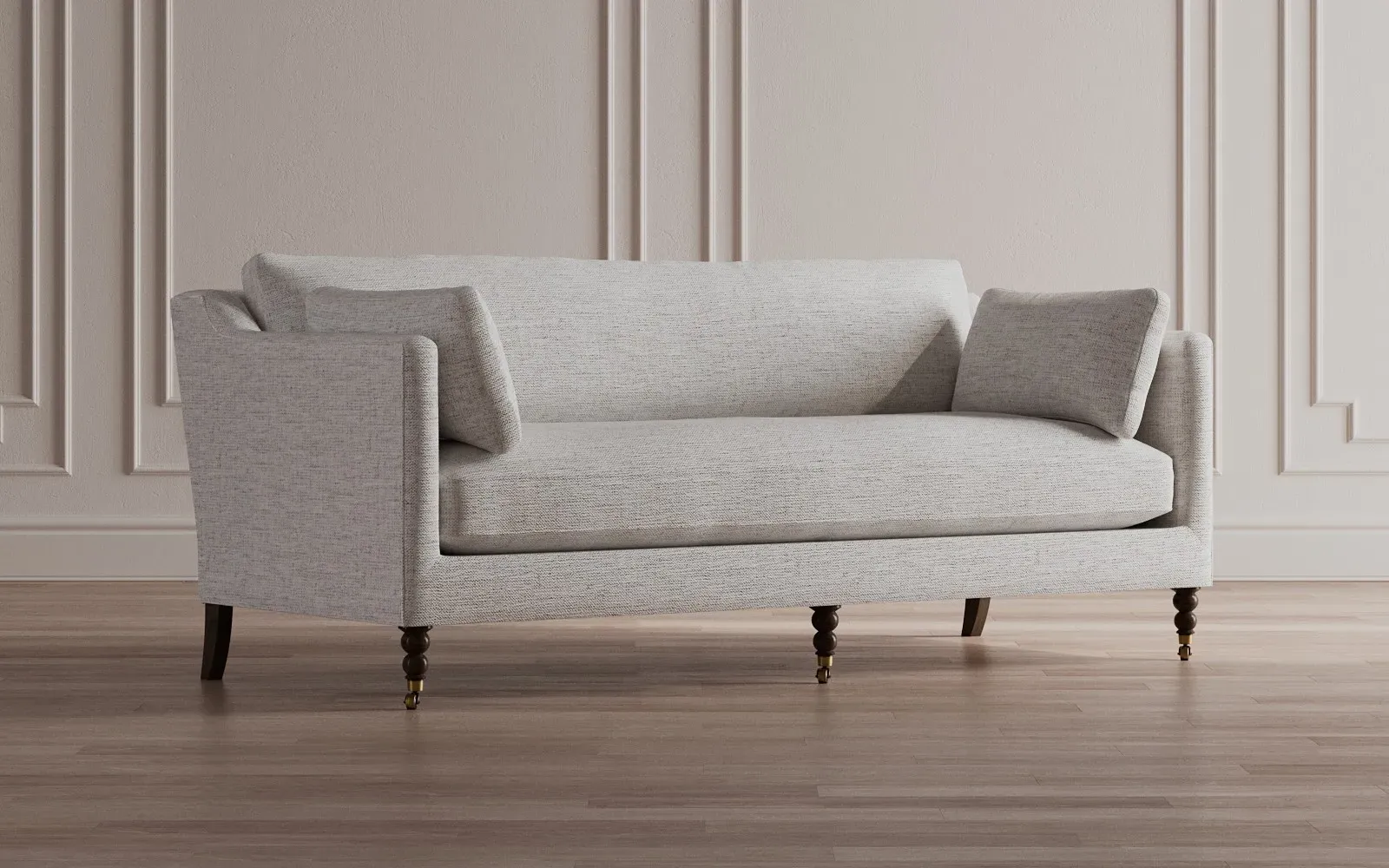 Madeline Sofa - Heathered Teal, Velvet