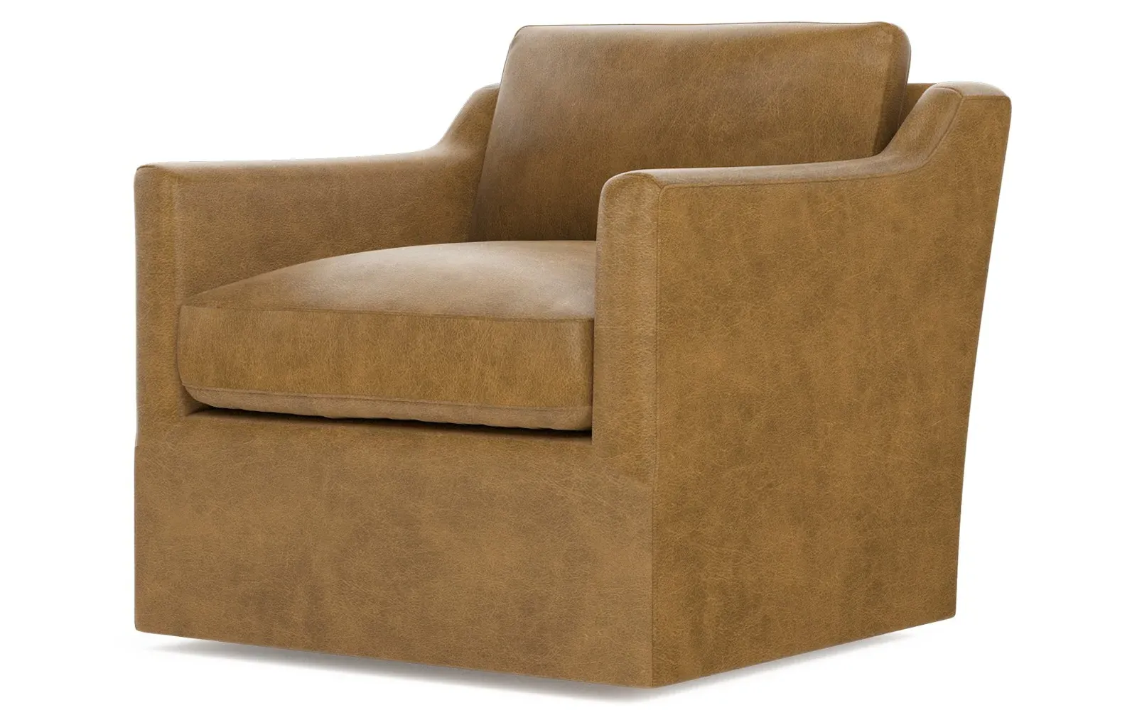 Madeline Swivel Chair - Butterscotch, Leather