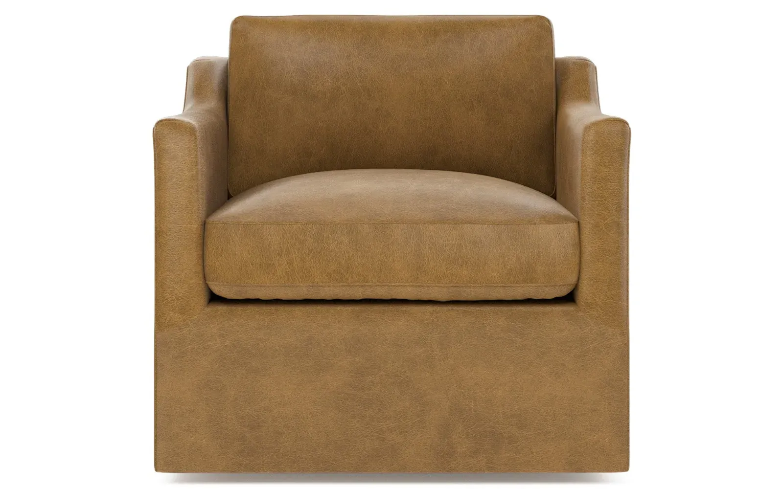 Madeline Swivel Chair - Butterscotch, Leather