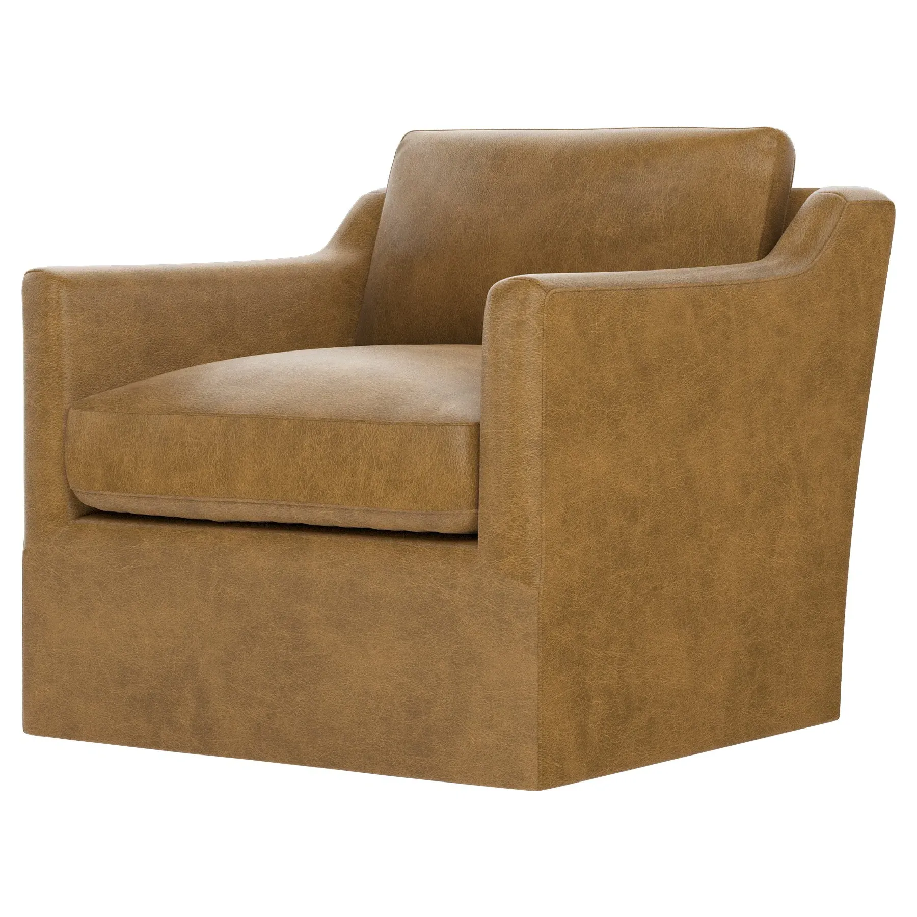 Madeline Swivel Chair - Butterscotch, Leather