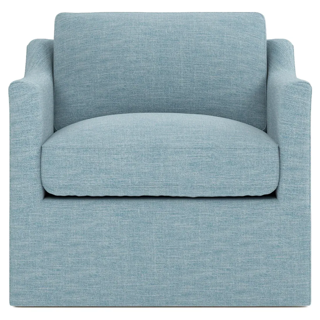 Madeline Swivel Chair - Eggshell Blue
