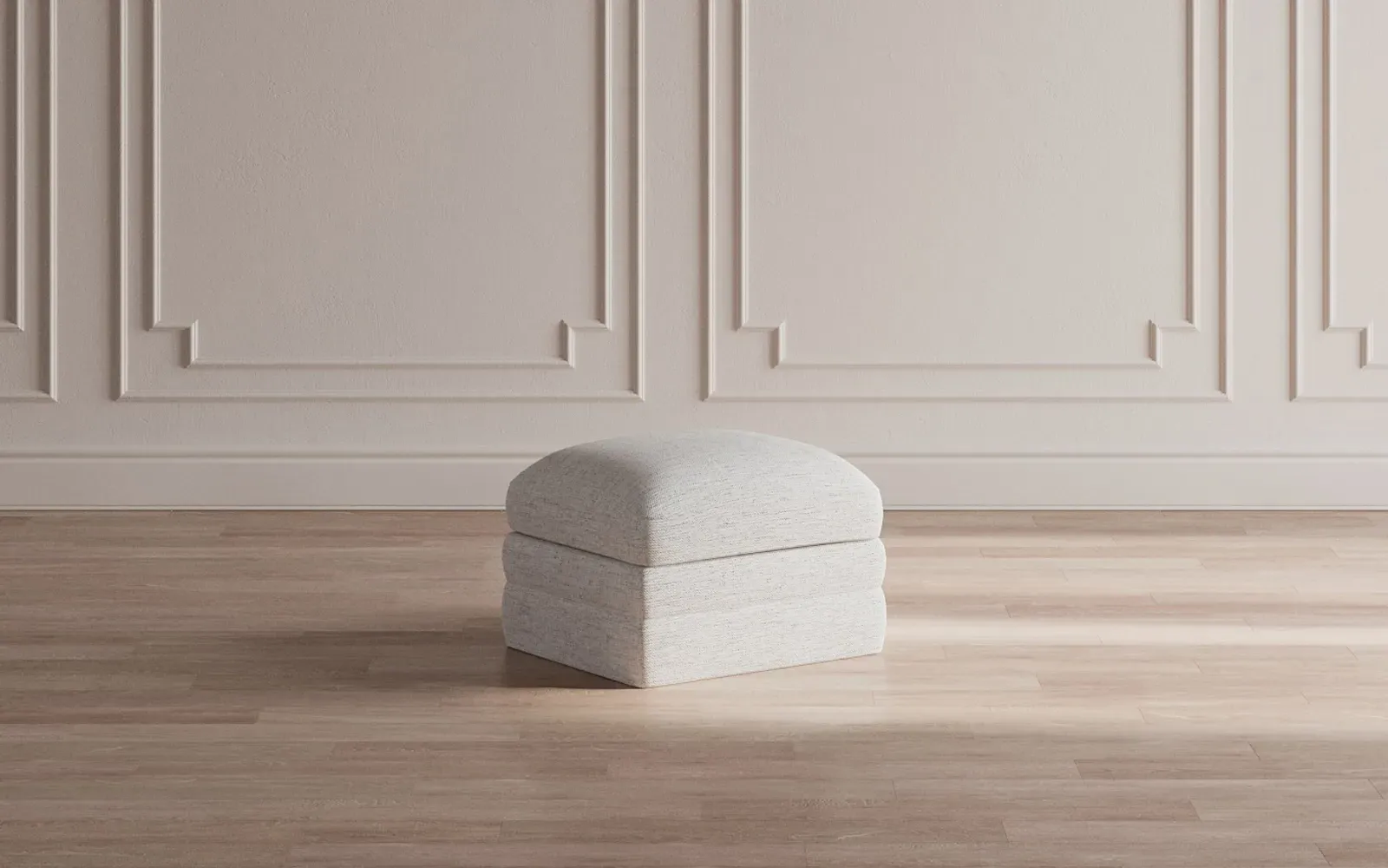 Madeline Upholstered Ottoman - Amber