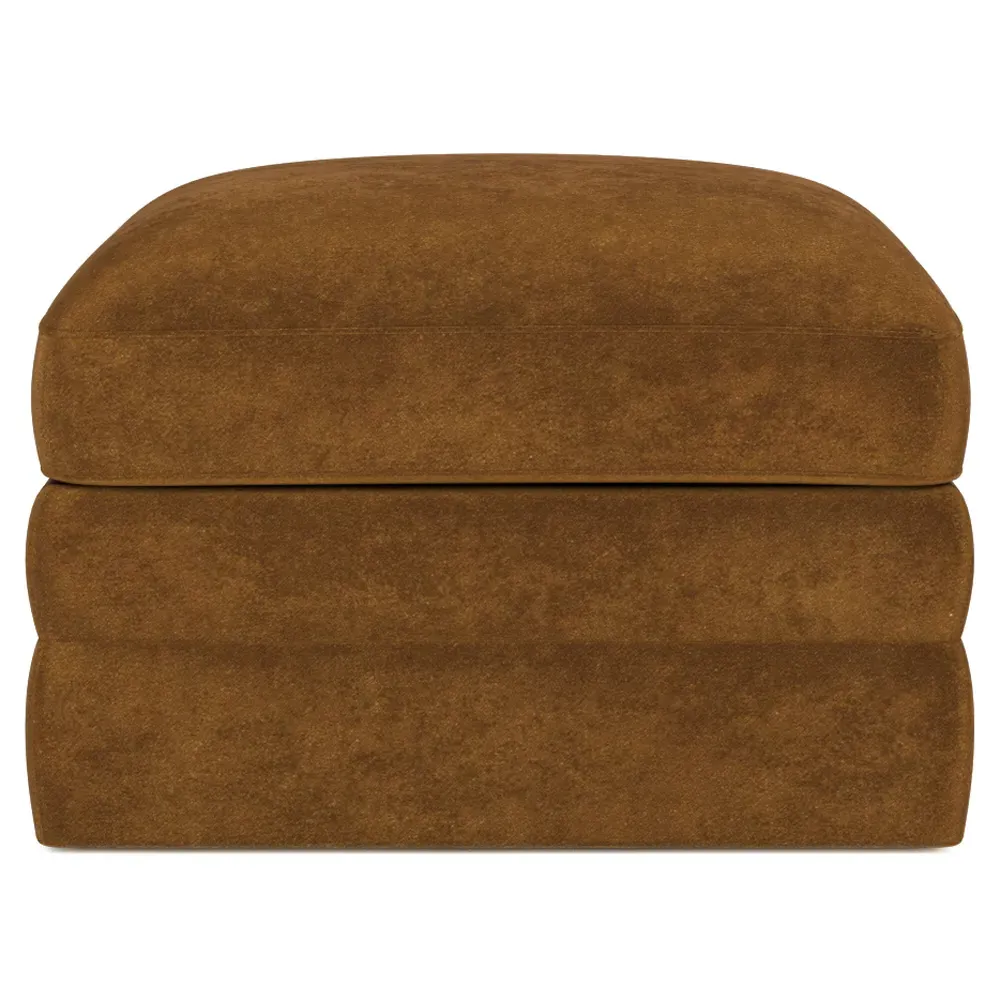 Madeline Upholstered Ottoman - Amber