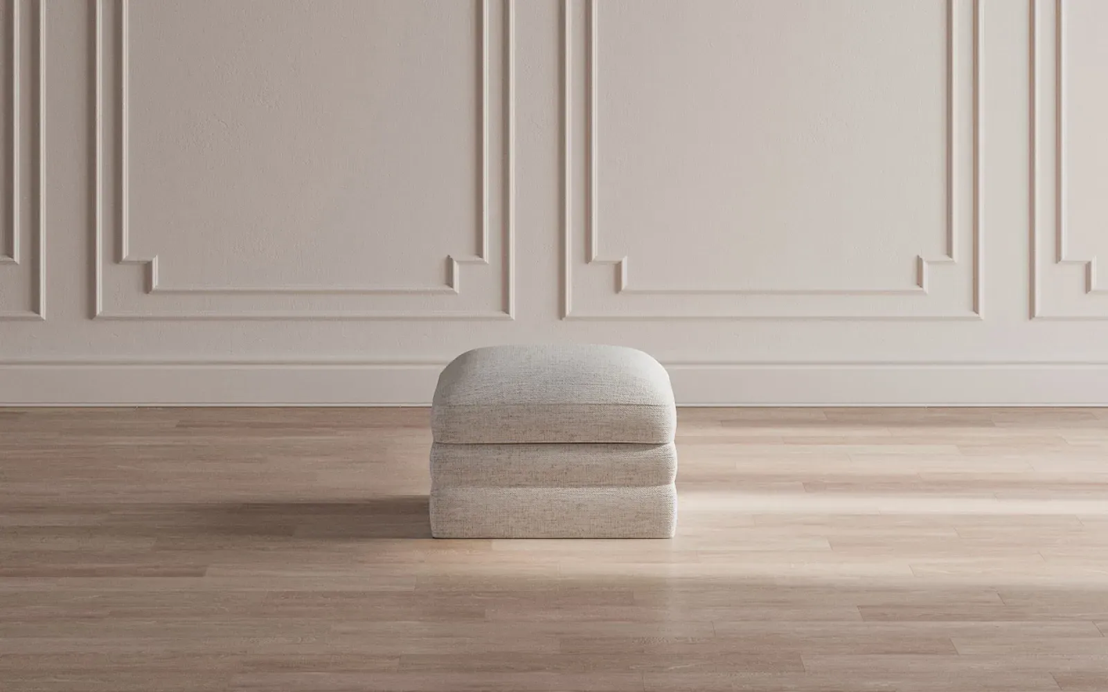 Madeline Upholstered Ottoman - Canvas