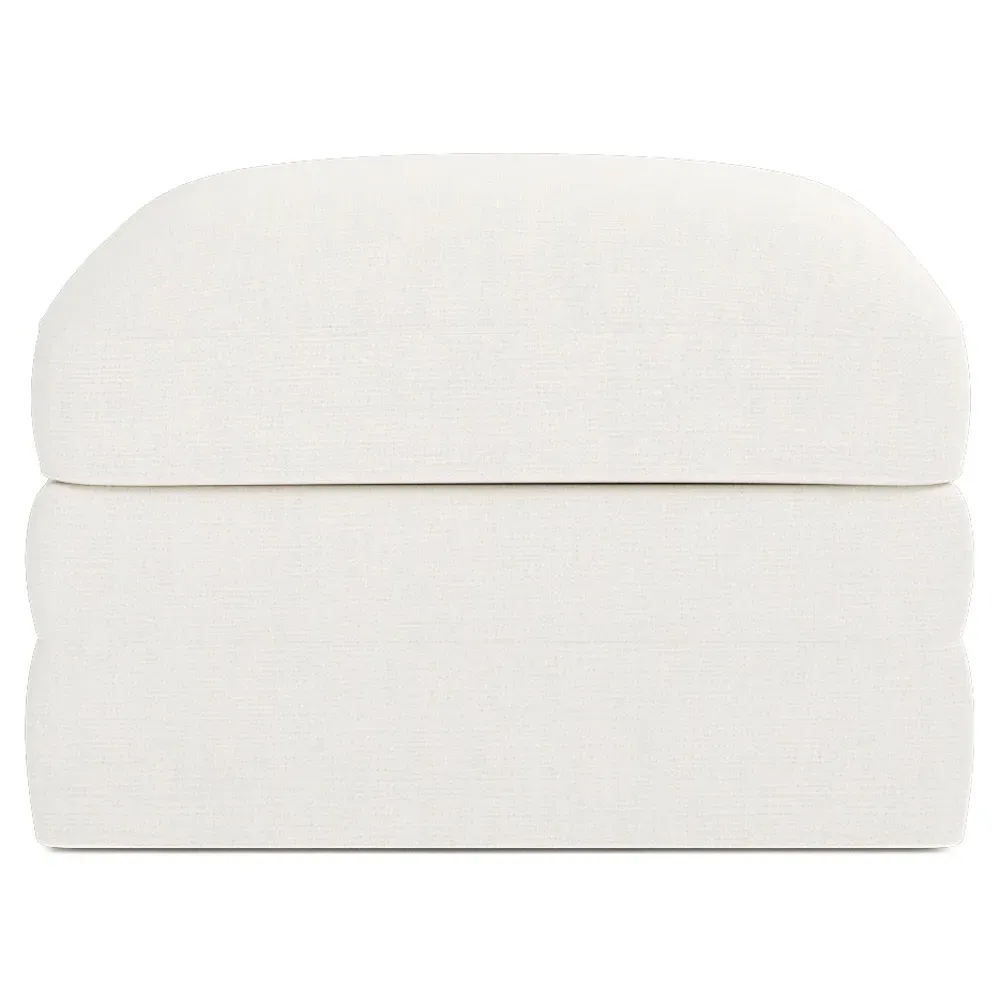 Madeline Upholstered Ottoman - Canvas image