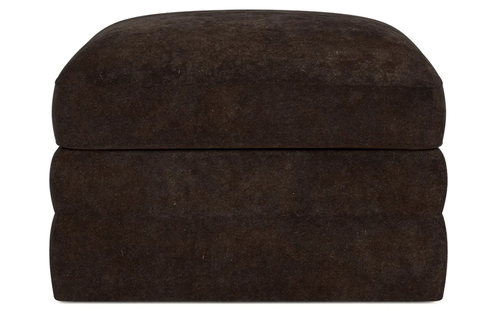 Madeline Upholstered Ottoman - Dark Chocolate
