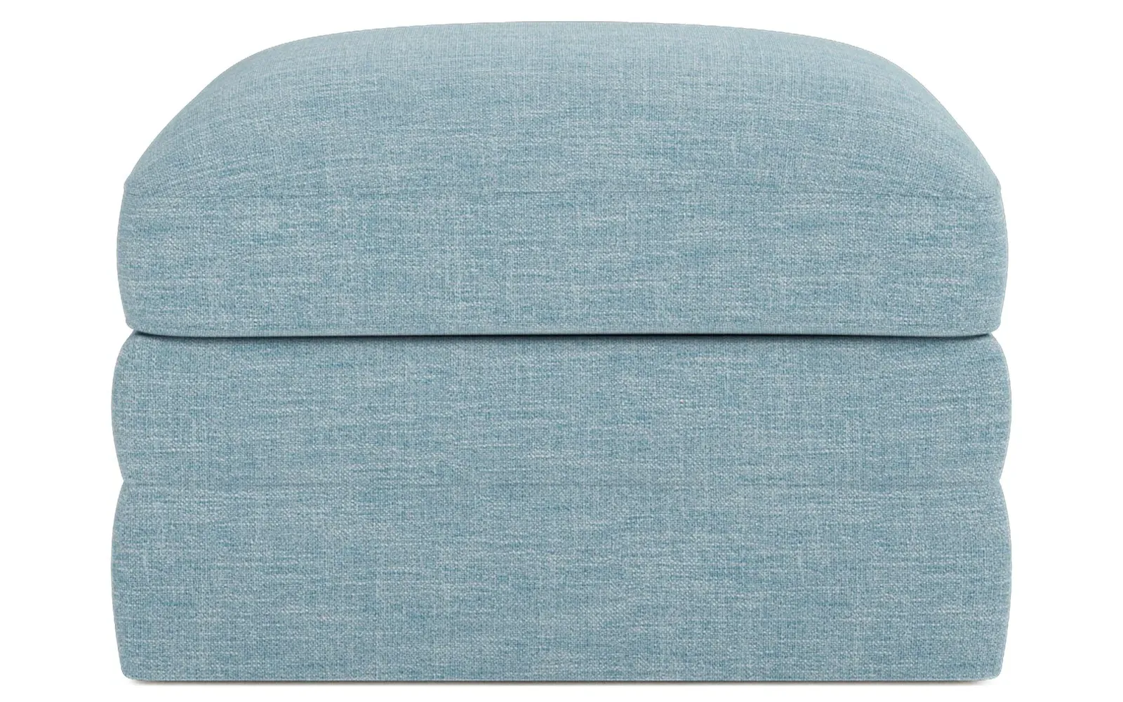 Madeline Upholstered Ottoman - Eggshell Blue