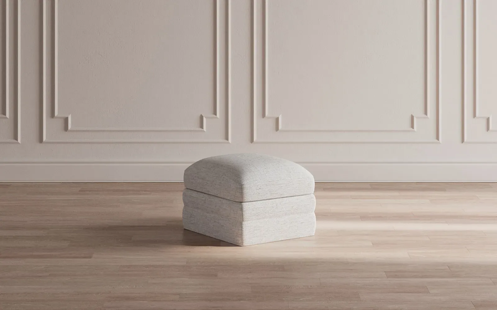 Madeline Upholstered Ottoman - French Blue
