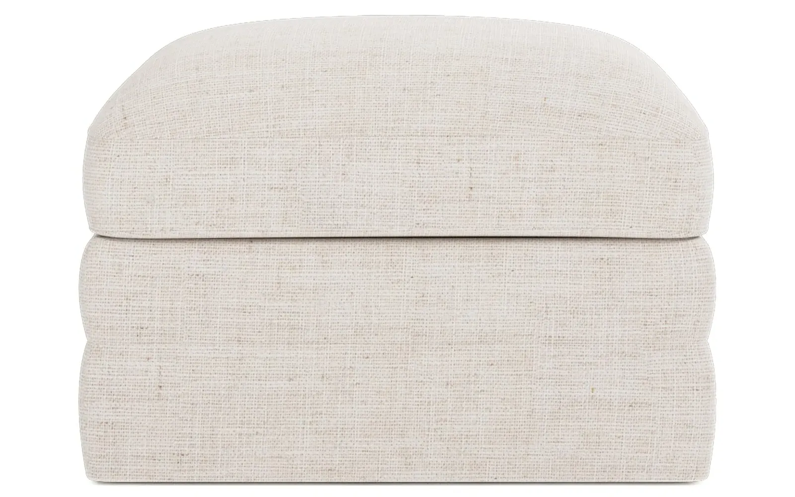 Madeline Upholstered Ottoman - Heathered Cream