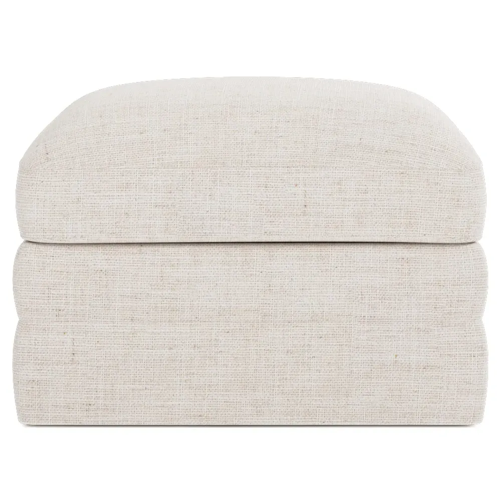 Madeline Upholstered Ottoman - Heathered Cream