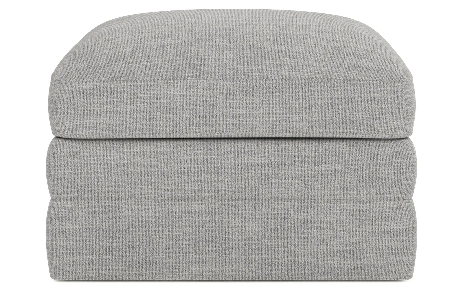 Madeline Upholstered Ottoman - Nickel