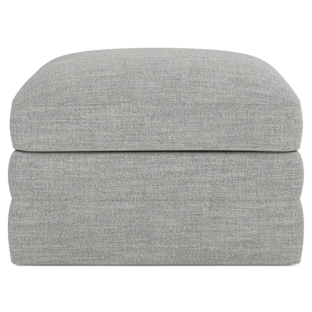 Madeline Upholstered Ottoman - Nickel image