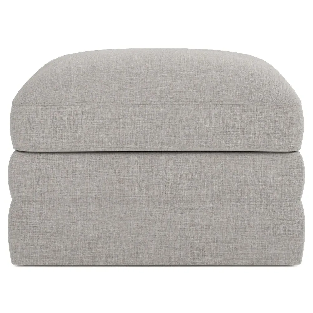 Madeline Upholstered Ottoman - Pebble image