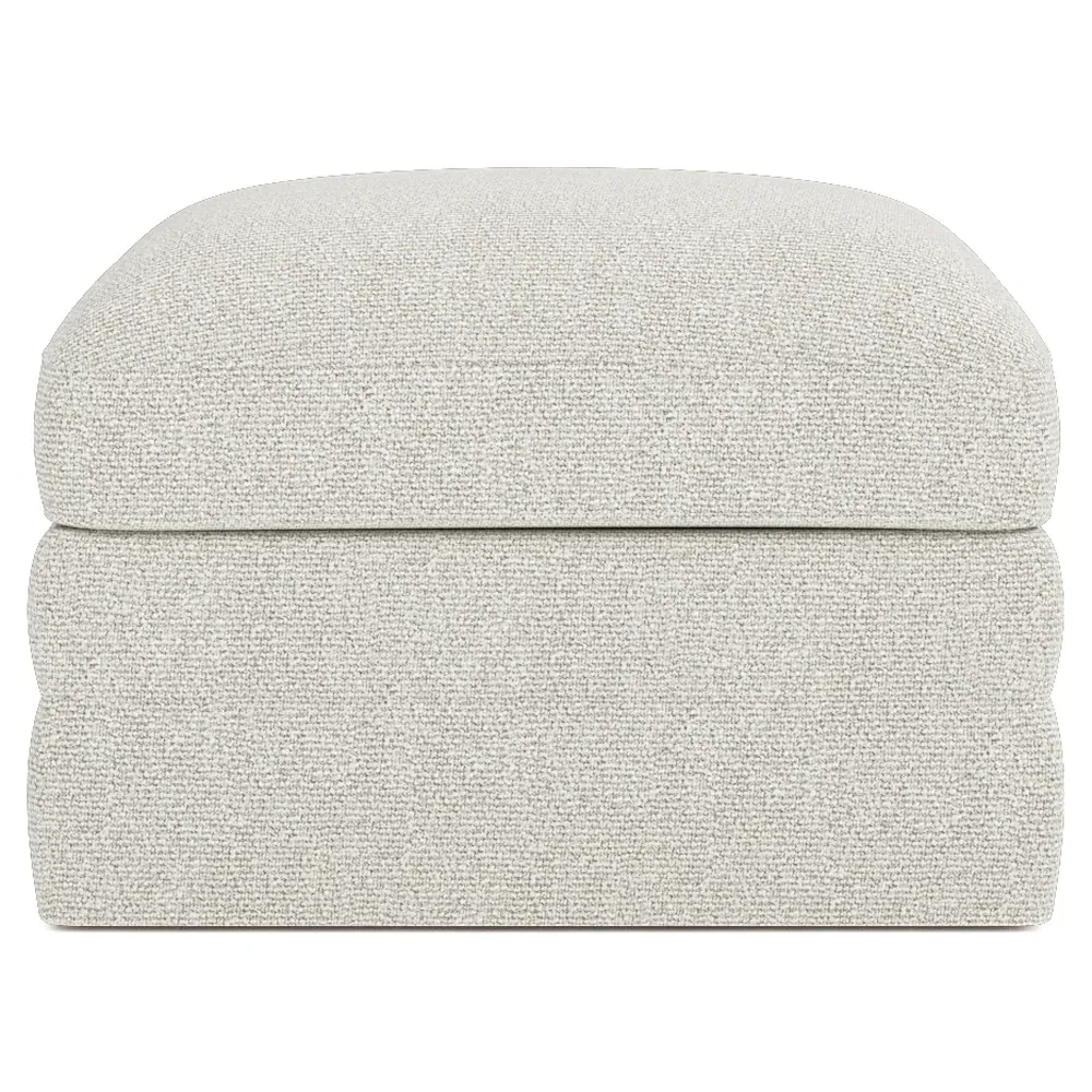 Madeline Upholstered Ottoman - Porcelain