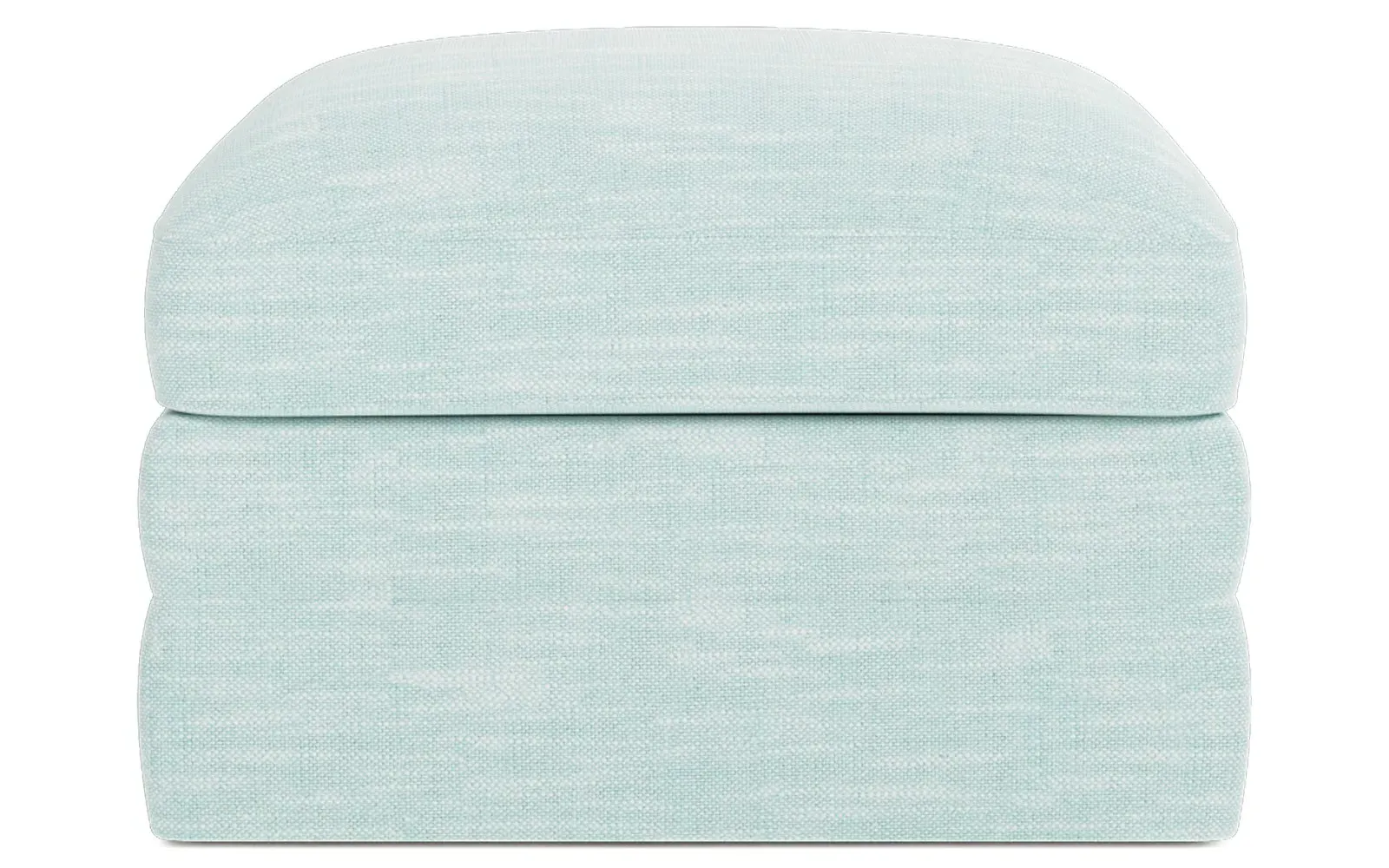 Madeline Upholstered Ottoman - Sea Mint
