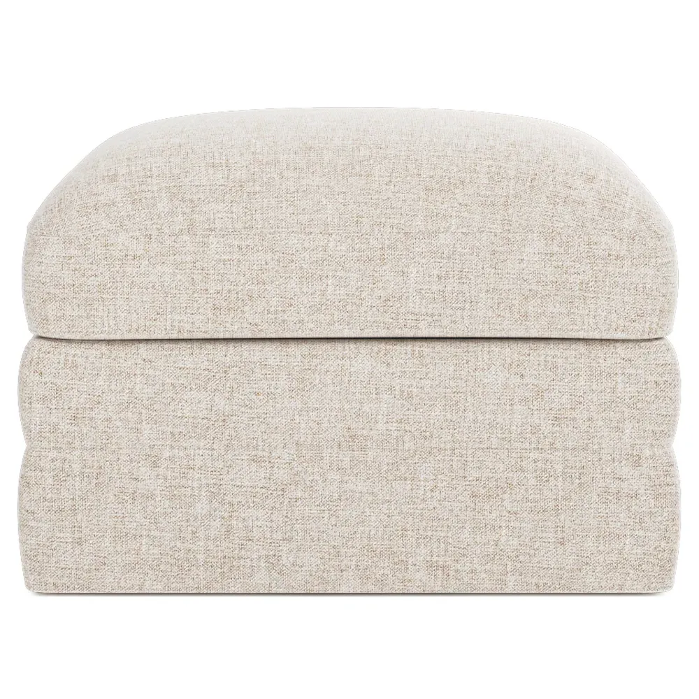 Madeline Upholstered Ottoman - Straw image