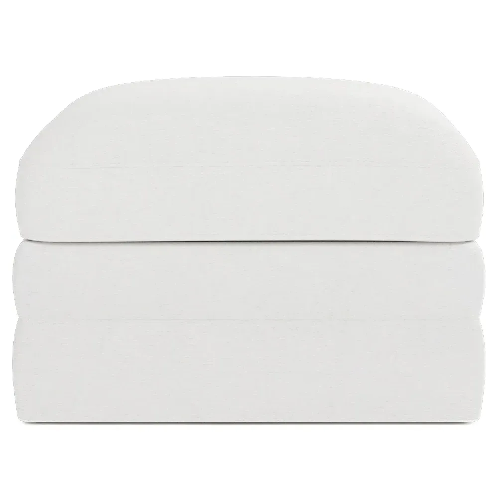 Madeline Upholstered Ottoman - Sugar