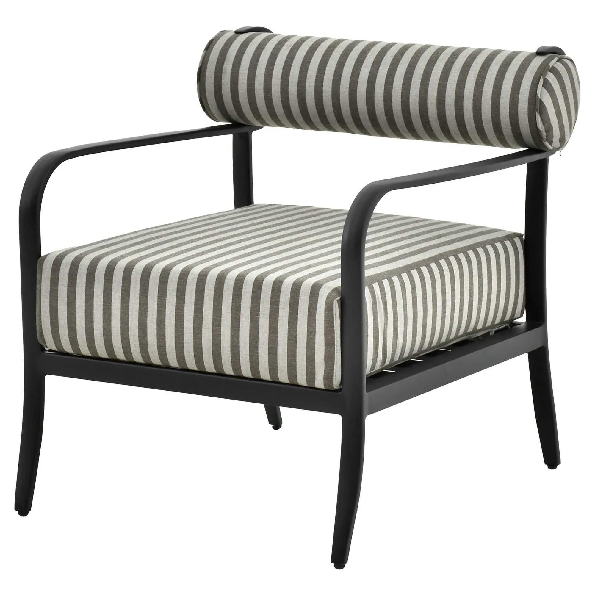 Madelle Outdoor Arm Chair - Grey Striped, Aluminum image