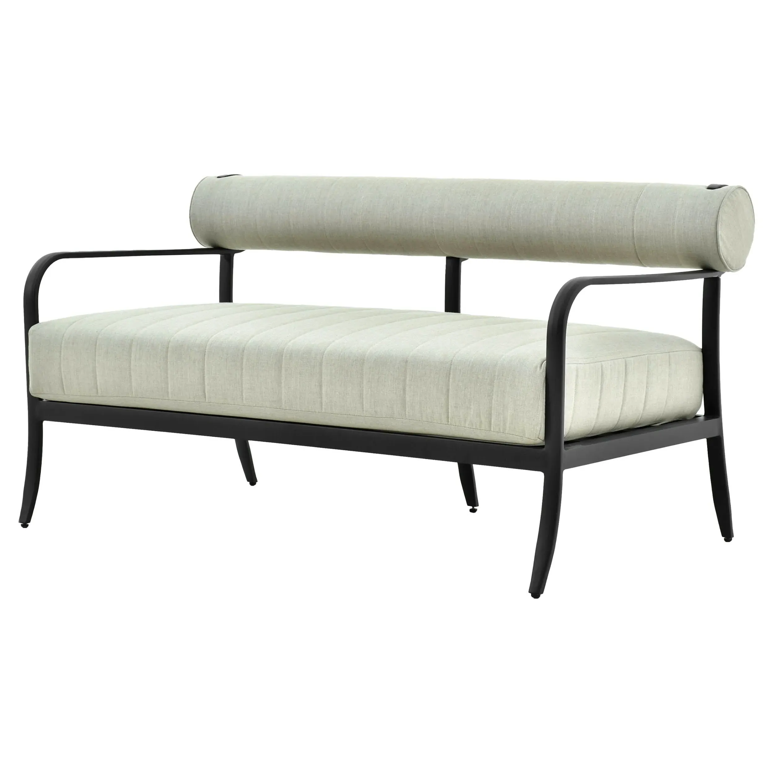 Madelle Outdoor Loveseat - White, Aluminum