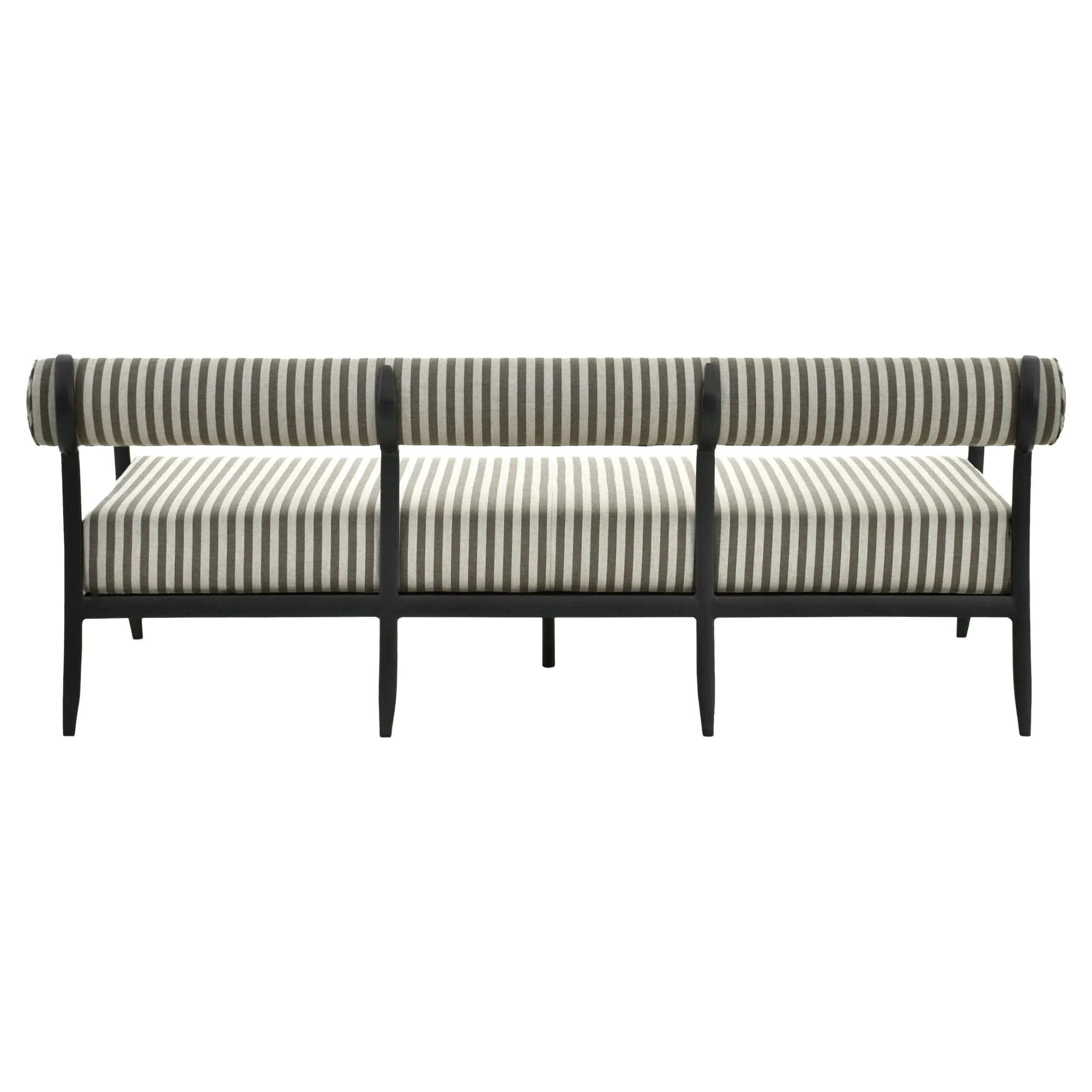 Madelle Outdoor Sofa - Grey Striped, Aluminum