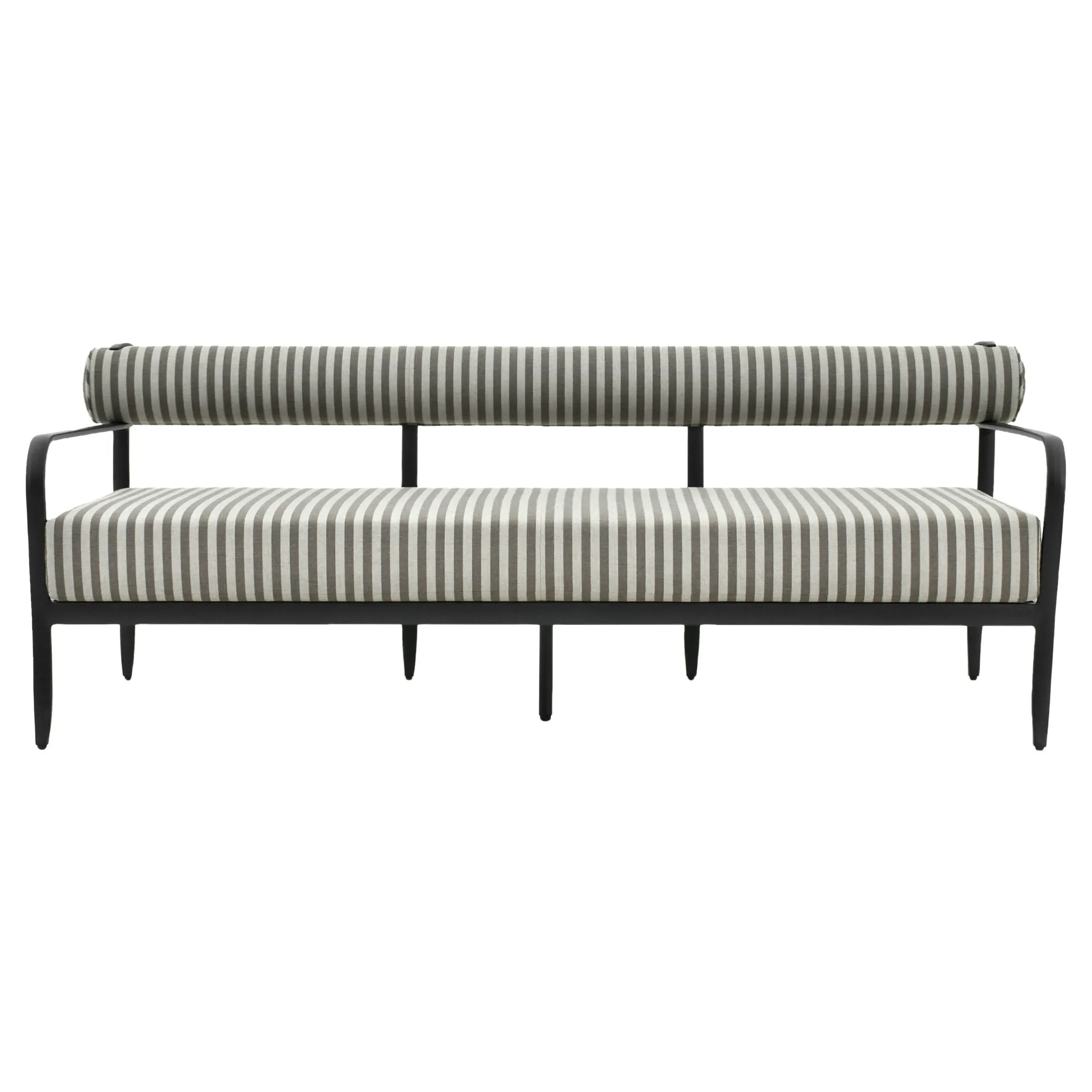 Madelle Outdoor Sofa - Grey Striped, Aluminum