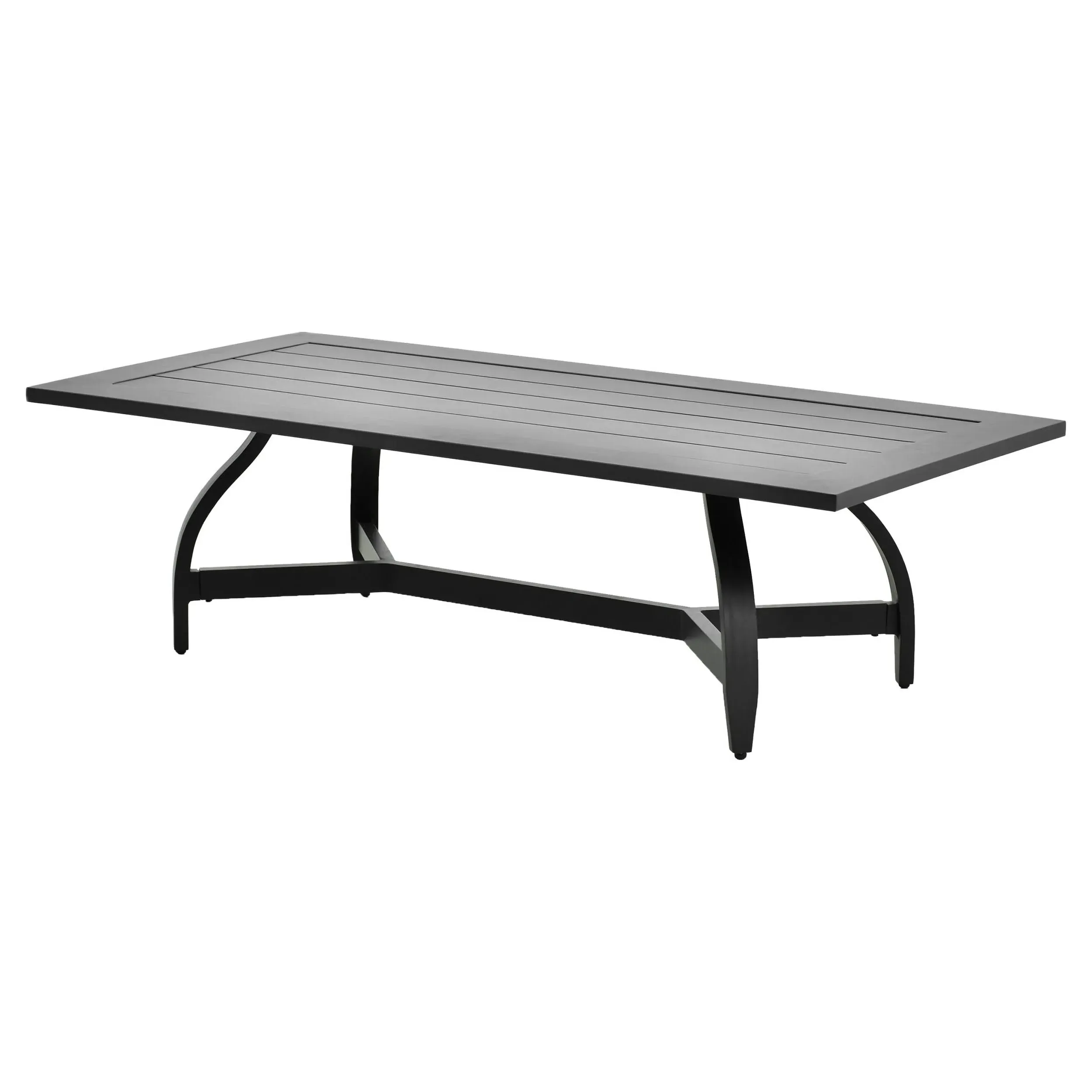 Madelle Rectangular Outdoor Coffee Table - Black, Aluminum