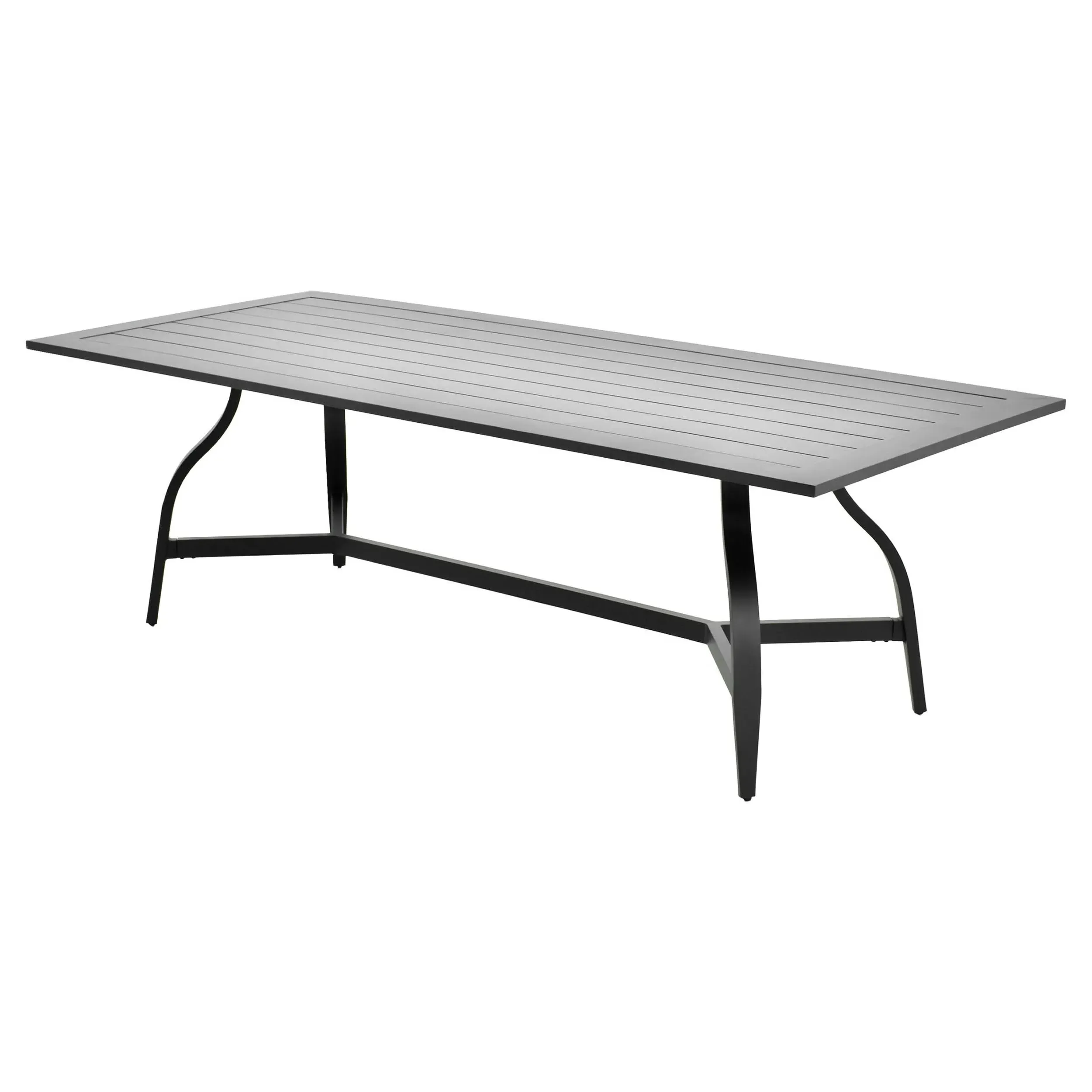Madelle Rectangular Outdoor Dining Table - Black, Aluminum