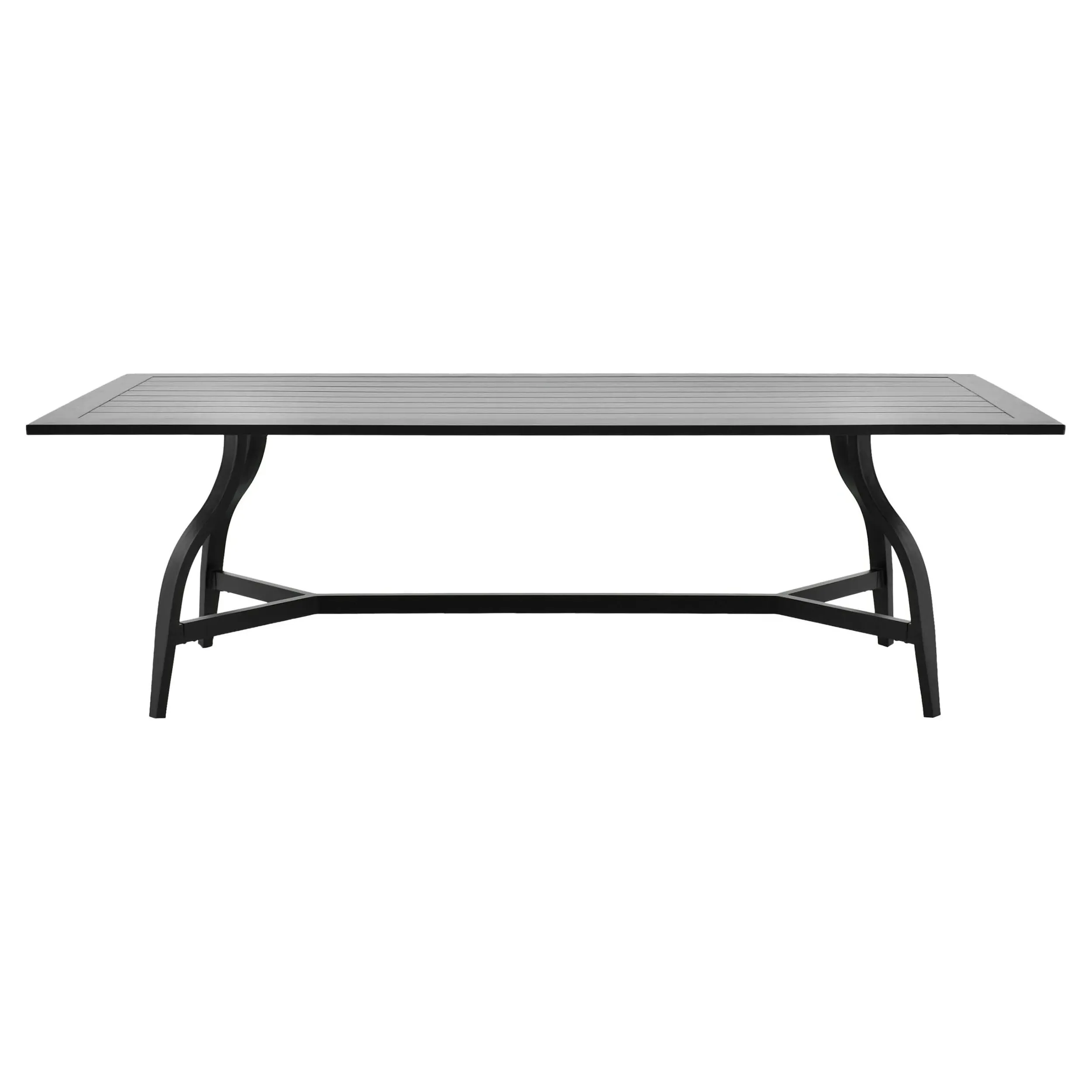 Madelle Rectangular Outdoor Dining Table - Black, Aluminum