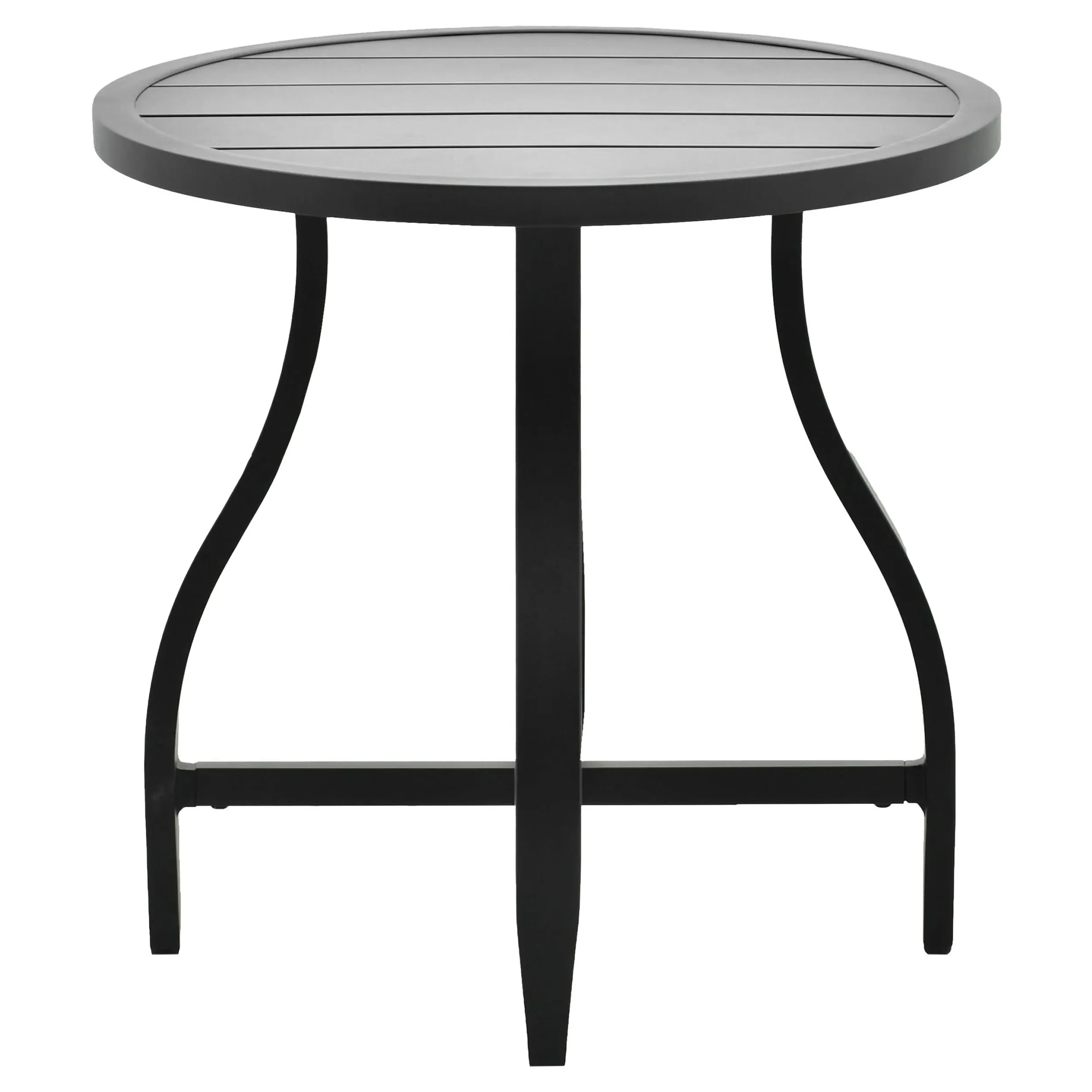 Madelle Round Outdoor End Table - Black, Aluminum image
