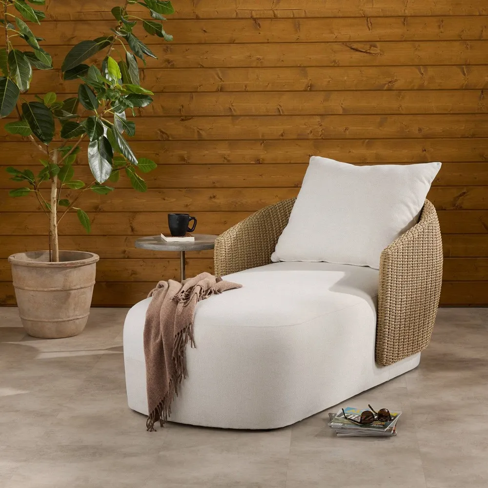 Madelyn Chaise Lounge - Cream, Polypropylene
