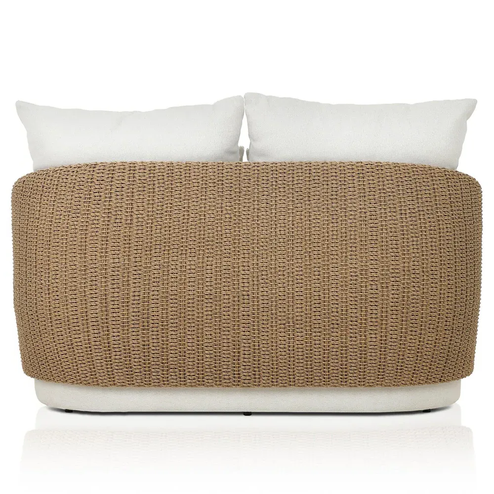 Madelyn Double Chaise Lounge - Cream, Polyethylene