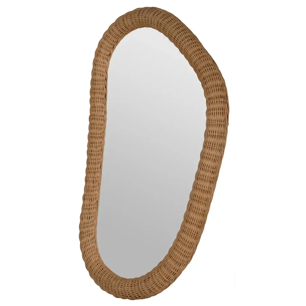 Madelyn Wall Mounted Mirror - Natural, Rattan