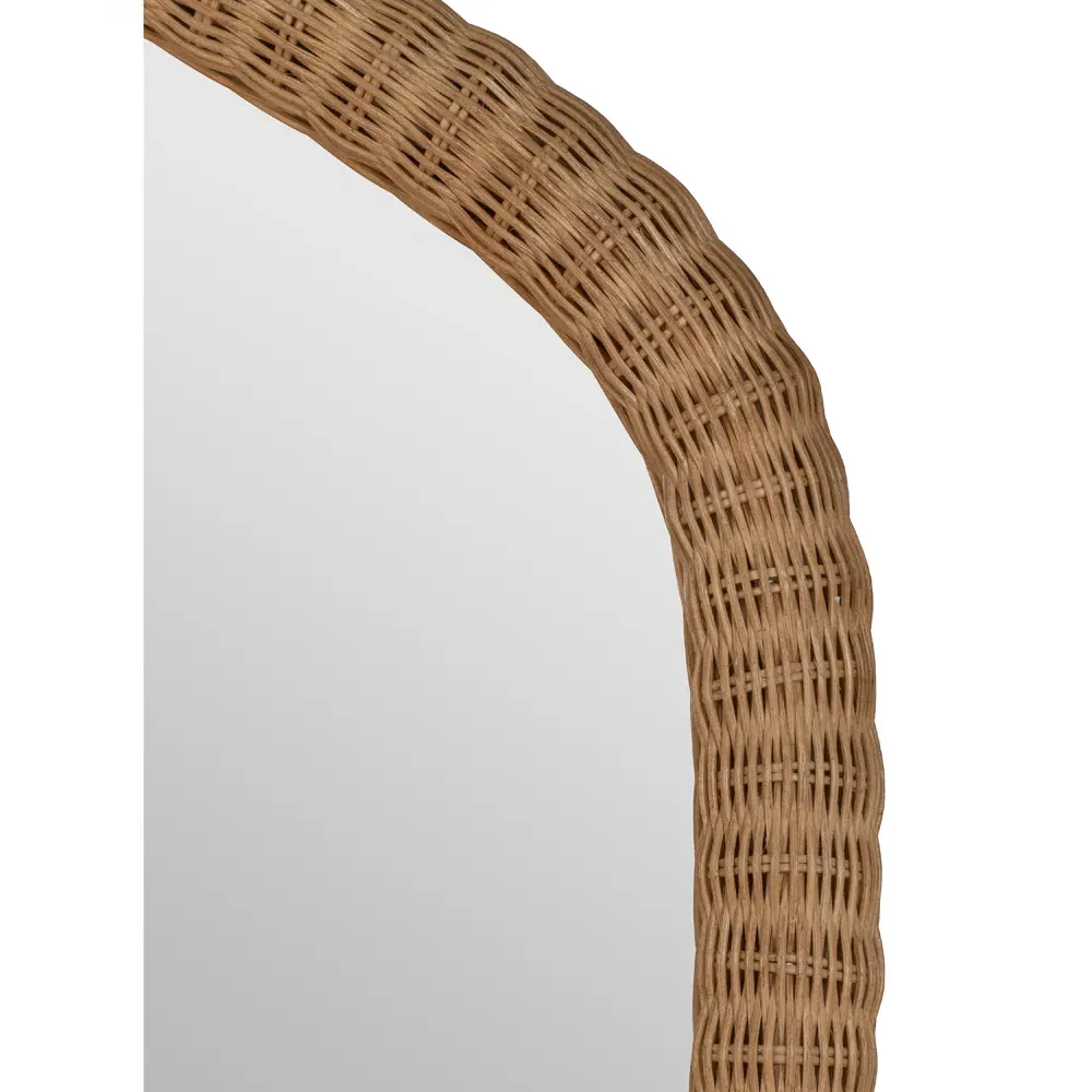Madelyn Wall Mounted Mirror - Natural, Rattan