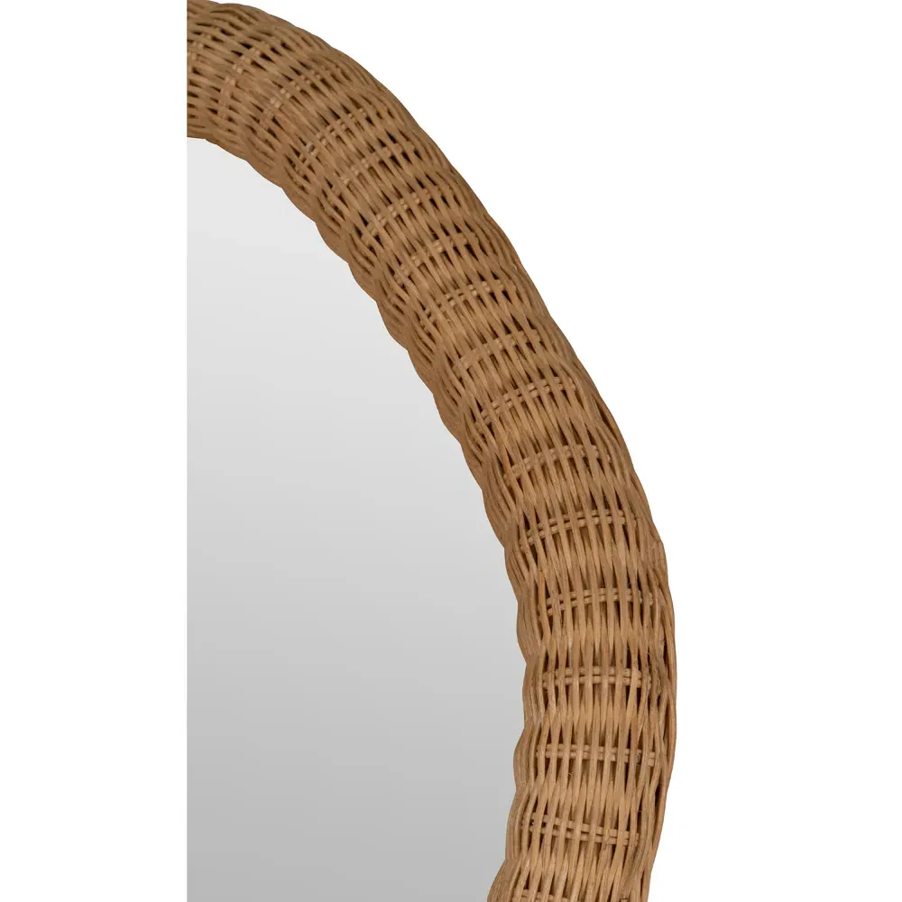Madelyn Wall Mounted Mirror - Natural, Rattan