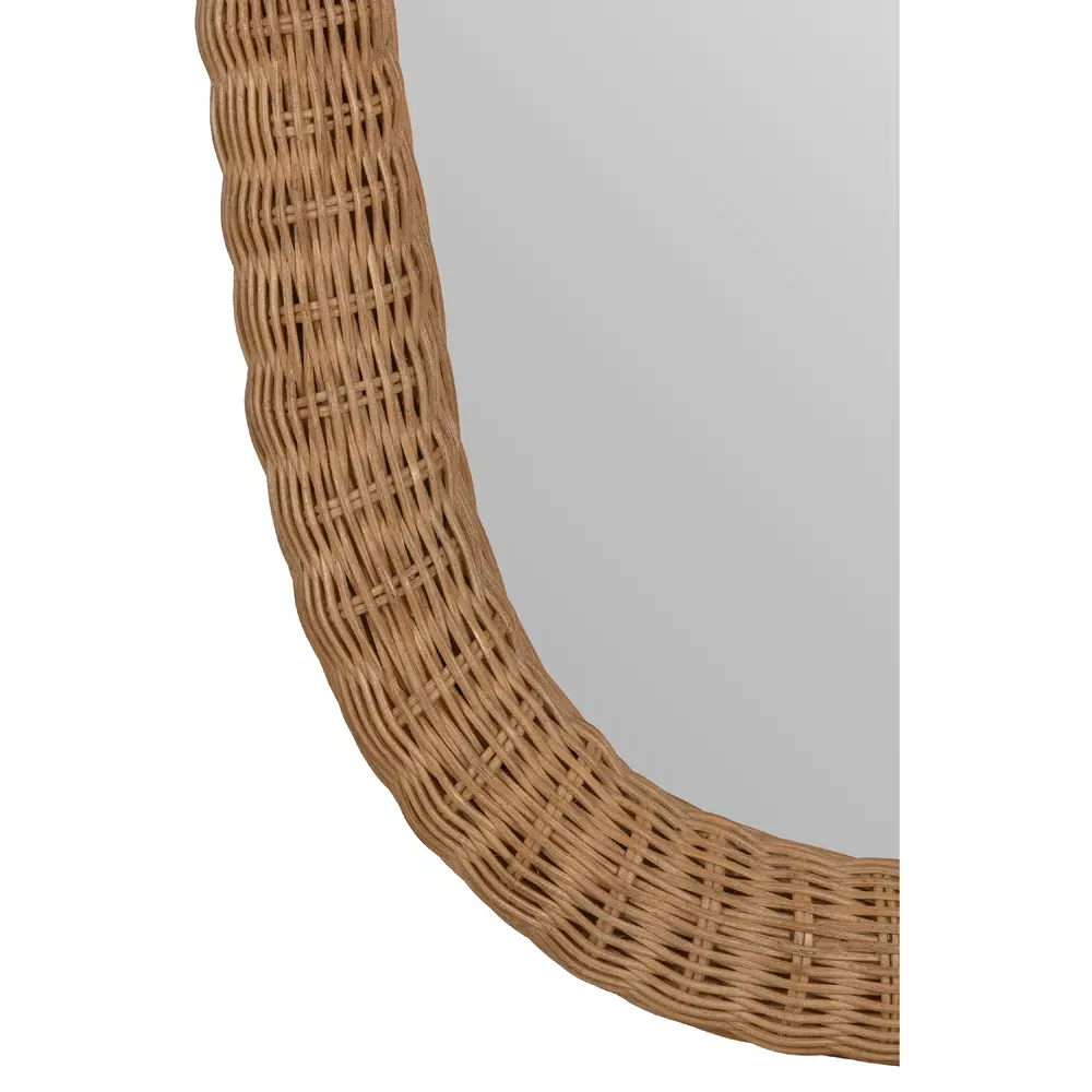 Madelyn Wall Mounted Mirror - Natural, Rattan