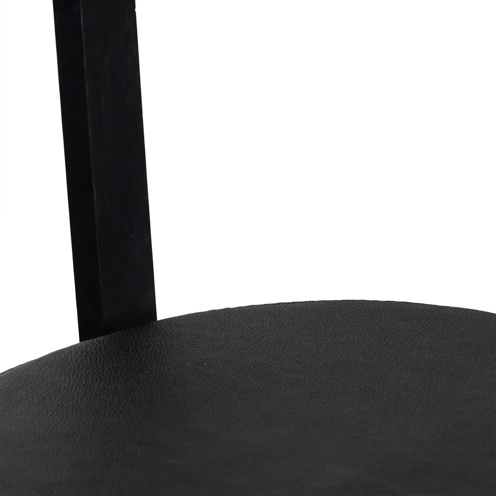 Madina Bar Stool - Black, Leather