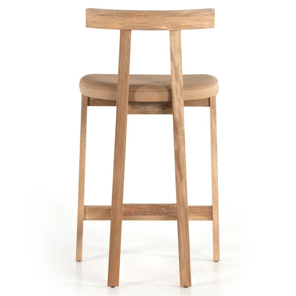 Madina Counter Stool - Brown, Leather