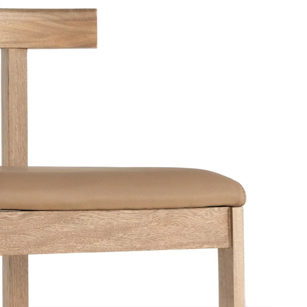 Madina Counter Stool - Brown, Leather