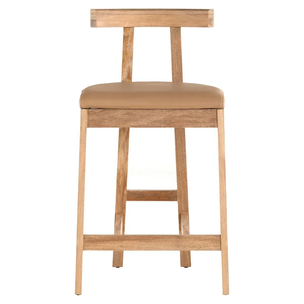 Madina Counter Stool - Brown, Leather image