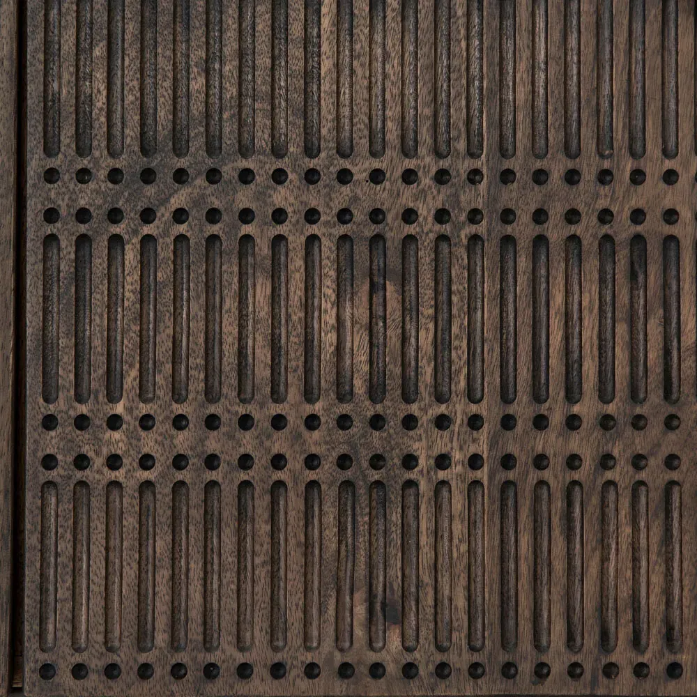 Madison Media Cabinet with Storage - Brown, Mango Wood