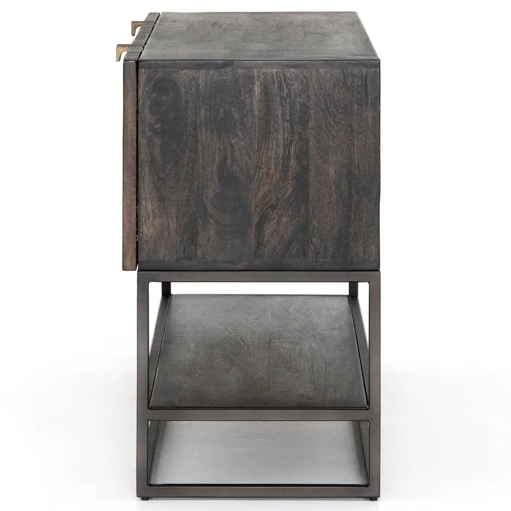 Madison Media Cabinet with Storage - Brown, Mango Wood