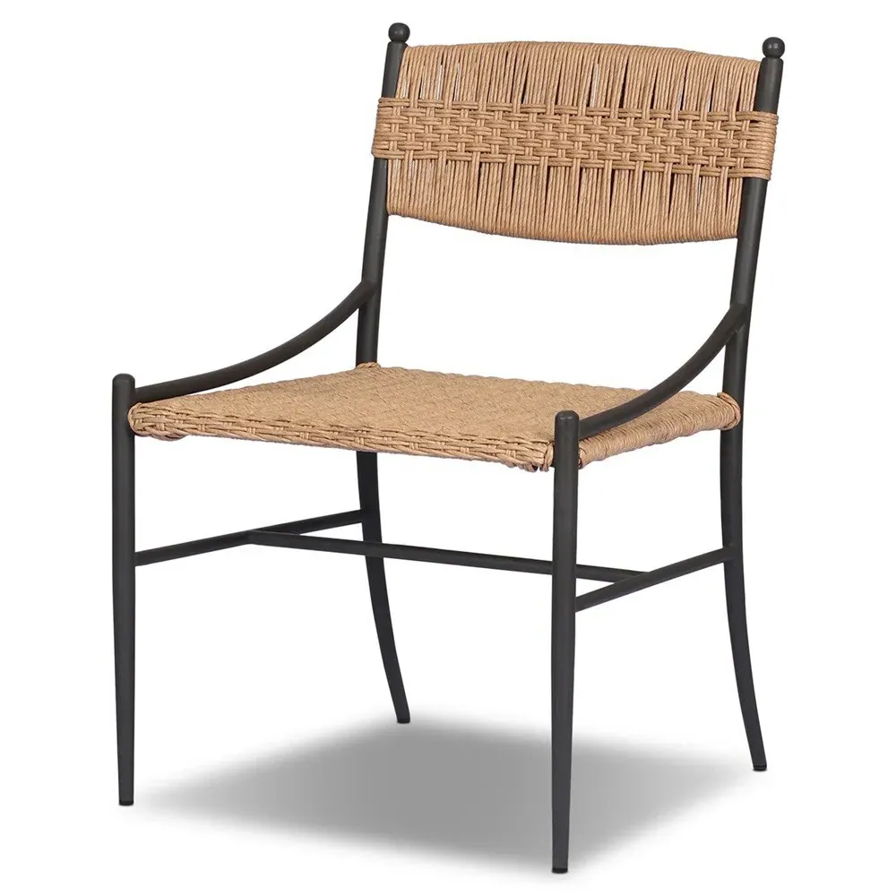 Mae Fine Textured Outdoor Dining Chair - Natural, Aluminum