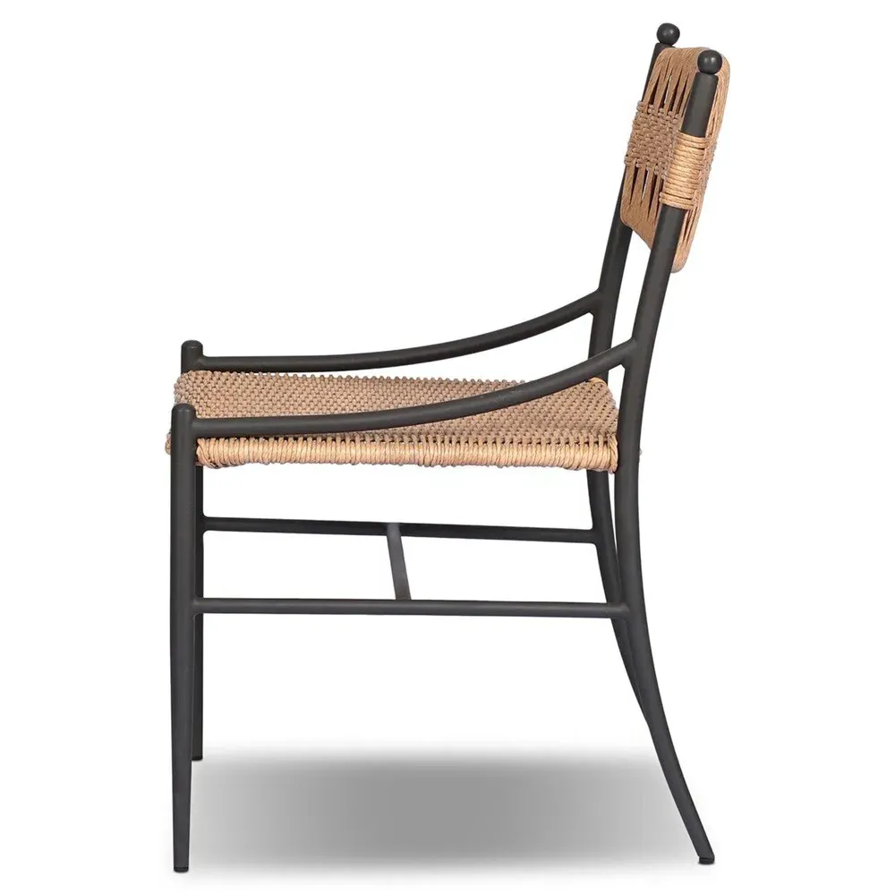 Mae Fine Textured Outdoor Dining Chair - Natural, Aluminum