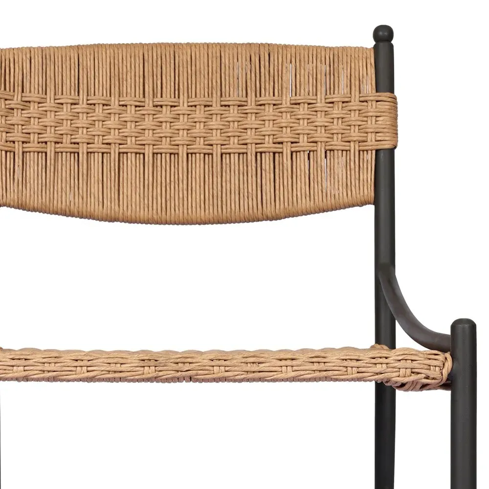 Mae Fine Textured Outdoor Dining Chair - Natural, Aluminum