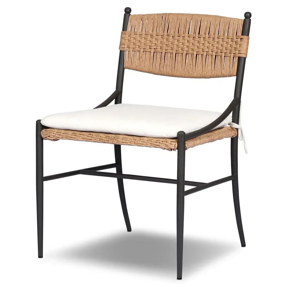 Mae Liler Flax Outdoor Dining Chair - Brown, Aluminum