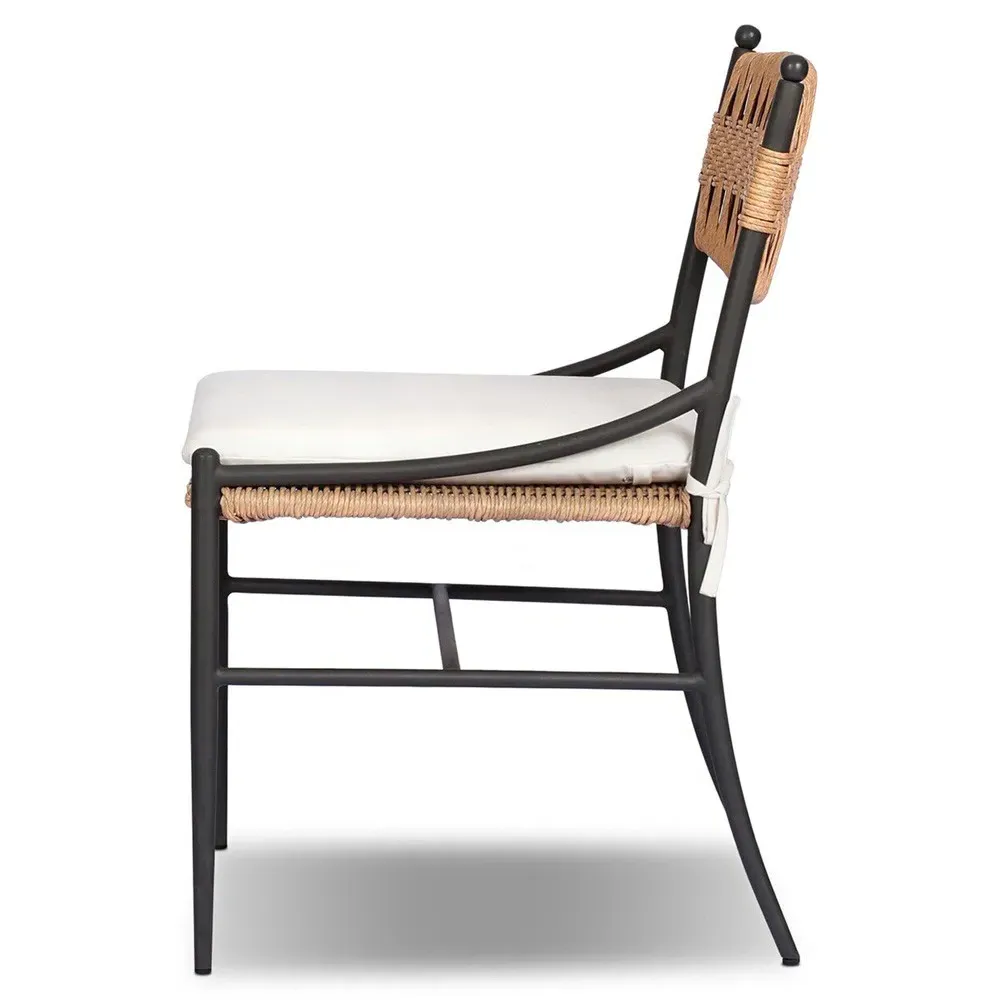 Mae Liler Flax Outdoor Dining Chair - Brown, Aluminum